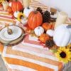 14 pcs Assorted Harvest Artificial White and Pink Pumpkins Decorative Pumpkins Faux Foam Pumpkins for Farmhouse Fall Halloween Harvest Wedding Baby Shower Tabletop Centerpiece Mantel Kitchen Decor(Orange and White)