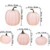 14 pcs Assorted Harvest Artificial White and Pink Pumpkins Decorative Pumpkins Faux Foam Pumpkins for Farmhouse Fall Halloween Harvest Wedding Baby Shower Tabletop Centerpiece Mantel Kitchen Decor(White and Pink)
