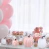 14 pcs Assorted Harvest Artificial White and Pink Pumpkins Decorative Pumpkins Faux Foam Pumpkins for Farmhouse Fall Halloween Harvest Wedding Baby Shower Tabletop Centerpiece Mantel Kitchen Decor(White and Pink)