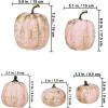 14 pcs Assorted Harvest Artificial White and Pink Pumpkins Decorative Pumpkins Faux Foam Pumpkins for Farmhouse Fall Halloween Harvest Wedding Baby Shower Tabletop Centerpiece Mantel Kitchen Decor(Gold Brushed White and Pink)