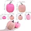 14 pcs Assorted Harvest Artificial White and Pink Pumpkins Decorative Pumpkins Faux Foam Pumpkins for Farmhouse Fall Halloween Harvest Wedding Baby Shower Tabletop Centerpiece Mantel Kitchen Decor(Assorted Pink)