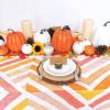 14 pcs Assorted Harvest Artificial White and Pink Pumpkins Decorative Pumpkins Faux Foam Pumpkins for Farmhouse Fall Halloween Harvest Wedding Baby Shower Tabletop Centerpiece Mantel Kitchen Decor(Orange and White)