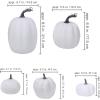 14 pcs Assorted Harvest Artificial White and Pink Pumpkins Decorative Pumpkins Faux Foam Pumpkins for Farmhouse Fall Halloween Harvest Wedding Baby Shower Tabletop Centerpiece Mantel Kitchen Decor(White and Pink)