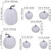 14 pcs Assorted Harvest Artificial White and Pink Pumpkins Decorative Pumpkins Faux Foam Pumpkins for Farmhouse Fall Halloween Harvest Wedding Baby Shower Tabletop Centerpiece Mantel Kitchen Decor(White and Gold Brushed White)