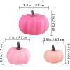 BESTTOYHOME 12 Pcs Assorted Small Light Pink Pumpkins – Elegant Pastel Pink Faux Decorative Pumpkins for Fall, Halloween, Thanksgiving, Wedding, Baby Shower(Assorted Pink)