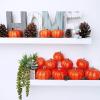 BESTTOYHOME 12 Pcs Assorted Small Light Pink Pumpkins – Elegant Pastel Pink Faux Decorative Pumpkins for Fall, Halloween, Thanksgiving, Wedding, Baby Shower(Orange)
