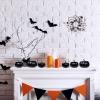 BESTTOYHOME 12 Pcs Assorted Small Light Pink Pumpkins – Elegant Pastel Pink Faux Decorative Pumpkins for Fall, Halloween, Thanksgiving, Wedding, Baby Shower(Solid Black)