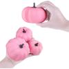 BESTTOYHOME 12 Pcs Assorted Small Light Pink Pumpkins – Elegant Pastel Pink Faux Decorative Pumpkins for Fall, Halloween, Thanksgiving, Wedding, Baby Shower(Pink)
