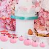 BESTTOYHOME 12 Pcs Assorted Small Light Pink Pumpkins – Elegant Pastel Pink Faux Decorative Pumpkins for Fall, Halloween, Thanksgiving, Wedding, Baby Shower(Pink)