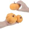 BESTTOYHOME 12 Pcs Assorted Small Light Pink Pumpkins – Elegant Pastel Pink Faux Decorative Pumpkins for Fall, Halloween, Thanksgiving, Wedding, Baby Shower(Light Orange)