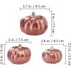 BESTTOYHOME 12 Pcs Assorted Small Light Pink Pumpkins – Elegant Pastel Pink Faux Decorative Pumpkins for Fall, Halloween, Thanksgiving, Wedding, Baby Shower(Rose Gold)