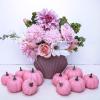 BESTTOYHOME 12 Pcs Assorted Small Light Pink Pumpkins – Elegant Pastel Pink Faux Decorative Pumpkins for Fall, Halloween, Thanksgiving, Wedding, Baby Shower(Pink)