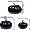 BESTTOYHOME 12 Pcs Assorted Small Light Pink Pumpkins – Elegant Pastel Pink Faux Decorative Pumpkins for Fall, Halloween, Thanksgiving, Wedding, Baby Shower(Solid Black)