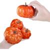BESTTOYHOME 12 Pcs Assorted Small Light Pink Pumpkins – Elegant Pastel Pink Faux Decorative Pumpkins for Fall, Halloween, Thanksgiving, Wedding, Baby Shower(Orange)