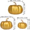 BESTTOYHOME 12 Pcs Assorted Small Light Pink Pumpkins – Elegant Pastel Pink Faux Decorative Pumpkins for Fall, Halloween, Thanksgiving, Wedding, Baby Shower(Gold)