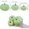 BESTTOYHOME 12 Pcs Assorted Small Light Pink Pumpkins – Elegant Pastel Pink Faux Decorative Pumpkins for Fall, Halloween, Thanksgiving, Wedding, Baby Shower(Light Green)