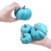 BESTTOYHOME 12 Pcs Assorted Small Light Pink Pumpkins – Elegant Pastel Pink Faux Decorative Pumpkins for Fall, Halloween, Thanksgiving, Wedding, Baby Shower(Teal)