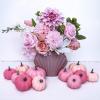 BESTTOYHOME 12 Pcs Assorted Small Light Pink Pumpkins – Elegant Pastel Pink Faux Decorative Pumpkins for Fall, Halloween, Thanksgiving, Wedding, Baby Shower(Assorted Pink)