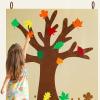 Supla Fall Tree of Thanks Craft Kit Felt Fall Tree Board with 52 pcs Detachable Autumn Leaf Ornaments Autumn Bulletin Board for Kids Classroom Craft Thanksgiving Activity