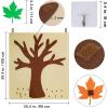Supla Fall Tree of Thanks Craft Kit Felt Fall Tree Board with 52 pcs Detachable Autumn Leaf Ornaments Autumn Bulletin Board for Kids Classroom Craft Thanksgiving Activity