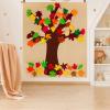 Supla Fall Tree of Thanks Craft Kit Felt Fall Tree Board with 52 pcs Detachable Autumn Leaf Ornaments Autumn Bulletin Board for Kids Classroom Craft Thanksgiving Activity