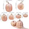 Winlyn 10 Pcs Assorted Navy Blue Artificial Pumpkins Dark Blue Pumpkins Decorative Pumpkins Faux Foam Pumpkins for Fall Farmhouse Thanksgiving Halloween Table Centerpiece Kitchen Table Mantel Décor(Gold Brush Pink)