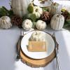 Winlyn 10 Pcs Assorted Navy Blue Artificial Pumpkins Dark Blue Pumpkins Decorative Pumpkins Faux Foam Pumpkins for Fall Farmhouse Thanksgiving Halloween Table Centerpiece Kitchen Table Mantel Décor(Gold Brush White)