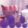 Winlyn 10 Pcs Assorted Navy Blue Artificial Pumpkins Dark Blue Pumpkins Decorative Pumpkins Faux Foam Pumpkins for Fall Farmhouse Thanksgiving Halloween Table Centerpiece Kitchen Table Mantel Décor(Purple)