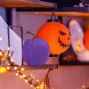 Winlyn 10 Pcs Assorted Navy Blue Artificial Pumpkins Dark Blue Pumpkins Decorative Pumpkins Faux Foam Pumpkins for Fall Farmhouse Thanksgiving Halloween Table Centerpiece Kitchen Table Mantel Décor(Purple)