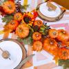 Winlyn 12 Pcs Assorted Orange Harvest Artificial Pumpkins Small Decorative Fall Pumpkins Dark Orange Faux Foam Pumpkins for Halloween Thanksgiving Autumn Wedding Decor Bowl Display Wreath Centerpiece(Orange)