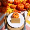 Winlyn 12 Pcs Assorted Orange Harvest Artificial Pumpkins Small Decorative Fall Pumpkins Dark Orange Faux Foam Pumpkins for Halloween Thanksgiving Autumn Wedding Decor Bowl Display Wreath Centerpiece(Dark Orange)