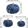 Winlyn 12 Pcs Assorted Orange Harvest Artificial Pumpkins Small Decorative Fall Pumpkins Dark Orange Faux Foam Pumpkins for Halloween Thanksgiving Autumn Wedding Decor Bowl Display Wreath Centerpiece(Dark Blue)