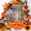 Winlyn 12 Pcs Assorted Orange Harvest Artificial Pumpkins Small Decorative Fall Pumpkins Dark Orange Faux Foam Pumpkins for Halloween Thanksgiving Autumn Wedding Decor Bowl Display Wreath Centerpiece(Orange)