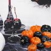 Winlyn 12 Pcs Assorted Orange Harvest Artificial Pumpkins Small Decorative Fall Pumpkins Dark Orange Faux Foam Pumpkins for Halloween Thanksgiving Autumn Wedding Decor Bowl Display Wreath Centerpiece(Orange and Black)