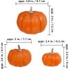 Winlyn 12 Pcs Assorted Orange Harvest Artificial Pumpkins Small Decorative Fall Pumpkins Dark Orange Faux Foam Pumpkins for Halloween Thanksgiving Autumn Wedding Decor Bowl Display Wreath Centerpiece(Dark Orange)