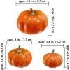 Winlyn 12 Pcs Assorted Orange Harvest Artificial Pumpkins Small Decorative Fall Pumpkins Dark Orange Faux Foam Pumpkins for Halloween Thanksgiving Autumn Wedding Decor Bowl Display Wreath Centerpiece(Orange)