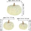 Winlyn 12 Pcs Assorted Orange Harvest Artificial Pumpkins Small Decorative Fall Pumpkins Dark Orange Faux Foam Pumpkins for Halloween Thanksgiving Autumn Wedding Decor Bowl Display Wreath Centerpiece(Cream)