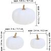 Winlyn 12 Pcs Assorted Orange Harvest Artificial Pumpkins Small Decorative Fall Pumpkins Dark Orange Faux Foam Pumpkins for Halloween Thanksgiving Autumn Wedding Decor Bowl Display Wreath Centerpiece(White)