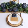 Winlyn 12 Pcs Assorted Orange Harvest Artificial Pumpkins Small Decorative Fall Pumpkins Dark Orange Faux Foam Pumpkins for Halloween Thanksgiving Autumn Wedding Decor Bowl Display Wreath Centerpiece(Dark Blue)