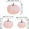 Winlyn 12 Pcs Assorted Orange Harvest Artificial Pumpkins Small Decorative Fall Pumpkins Dark Orange Faux Foam Pumpkins for Halloween Thanksgiving Autumn Wedding Decor Bowl Display Wreath Centerpiece(Light Pink)