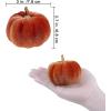 Winlyn 12 Pcs Assorted Small Faux Velvet Pumpkins Decorative Teal Blue Green Turquoise Fabric Foam Pumpkins 3″ for Farmhouse Fall Wedding Halloween Thanksgiving Table Centerpiece Mantel Decor(Burgundy and White)