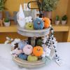 Winlyn 12 Pcs Assorted Small Faux Velvet Pumpkins Decorative Teal Blue Green Turquoise Fabric Foam Pumpkins 3″ for Farmhouse Fall Wedding Halloween Thanksgiving Table Centerpiece Mantel Decor(Colorful)