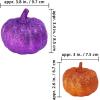 Winlyn 12 Pcs Champagne Glitter Artificial Pumpkins Small Decorative Pumpkins Harvest Pumpkins Foam Pumpkins for Fall Autumn Wedding Baby Shower Thanksgiving Halloween Holiday Party Mantel Table Décor(Halloween)