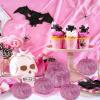 Winlyn 12 Pcs Champagne Glitter Artificial Pumpkins Small Decorative Pumpkins Harvest Pumpkins Foam Pumpkins for Fall Autumn Wedding Baby Shower Thanksgiving Halloween Holiday Party Mantel Table Décor(Pink)
