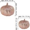 Winlyn 12 Pcs Champagne Glitter Artificial Pumpkins Small Decorative Pumpkins Harvest Pumpkins Foam Pumpkins for Fall Autumn Wedding Baby Shower Thanksgiving Halloween Holiday Party Mantel Table Décor(Rose Gold)