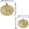 Winlyn 12 Pcs Champagne Glitter Artificial Pumpkins Small Decorative Pumpkins Harvest Pumpkins Foam Pumpkins for Fall Autumn Wedding Baby Shower Thanksgiving Halloween Holiday Party Mantel Table Décor(Champagne)