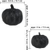 Winlyn 12 Pcs Champagne Glitter Artificial Pumpkins Small Decorative Pumpkins Harvest Pumpkins Foam Pumpkins for Fall Autumn Wedding Baby Shower Thanksgiving Halloween Holiday Party Mantel Table Décor(Black)