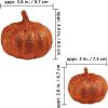 Winlyn 12 Pcs Champagne Glitter Artificial Pumpkins Small Decorative Pumpkins Harvest Pumpkins Foam Pumpkins for Fall Autumn Wedding Baby Shower Thanksgiving Halloween Holiday Party Mantel Table Décor(Orange)