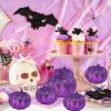 Winlyn 12 Pcs Champagne Glitter Artificial Pumpkins Small Decorative Pumpkins Harvest Pumpkins Foam Pumpkins for Fall Autumn Wedding Baby Shower Thanksgiving Halloween Holiday Party Mantel Table Décor(Purple)