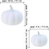 Winlyn 12 Pcs Champagne Glitter Artificial Pumpkins Small Decorative Pumpkins Harvest Pumpkins Foam Pumpkins for Fall Autumn Wedding Baby Shower Thanksgiving Halloween Holiday Party Mantel Table Décor(White)